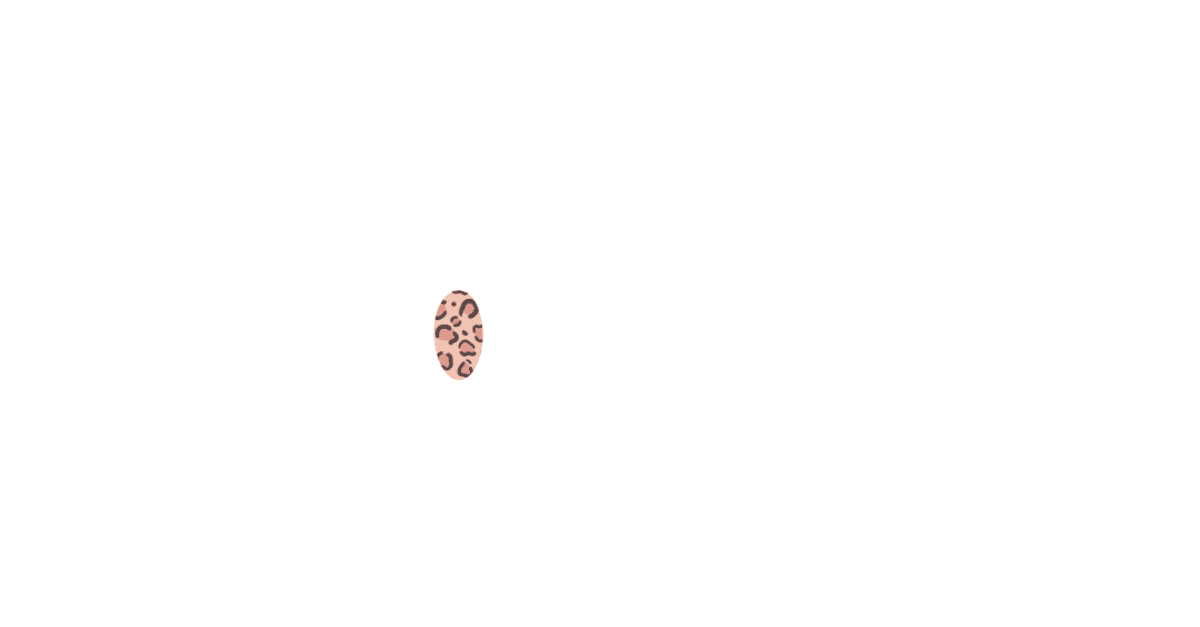 Logo Blondy création en blanc avec le O en leopard rose pour l'adapter sur fond rose