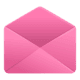 Blondy création de coussins personnalisables icone enveloppe rose pour annoncer l'adresse mail